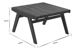 Miliboo Niedriger Gartentisch aus Massivholz TIDAK* Gartentische