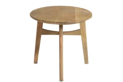 Miliboo Ovaler Couchtisch aus massivem, hellen Mangoholz B100 cm PALEY* Couchtische