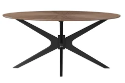 Miliboo Ovaler Design-Esstisch mit Walnussfurnier L160 cm DIELLI* Esstische