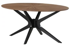 Miliboo Ovaler Design-Esstisch mit Walnussfurnier L160 cm DIELLI* Esstische