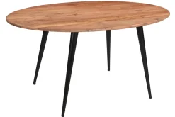Miliboo Ovaler Esstisch aus massivem Akazienholz und Metall B160 cm OBALI* Esstische