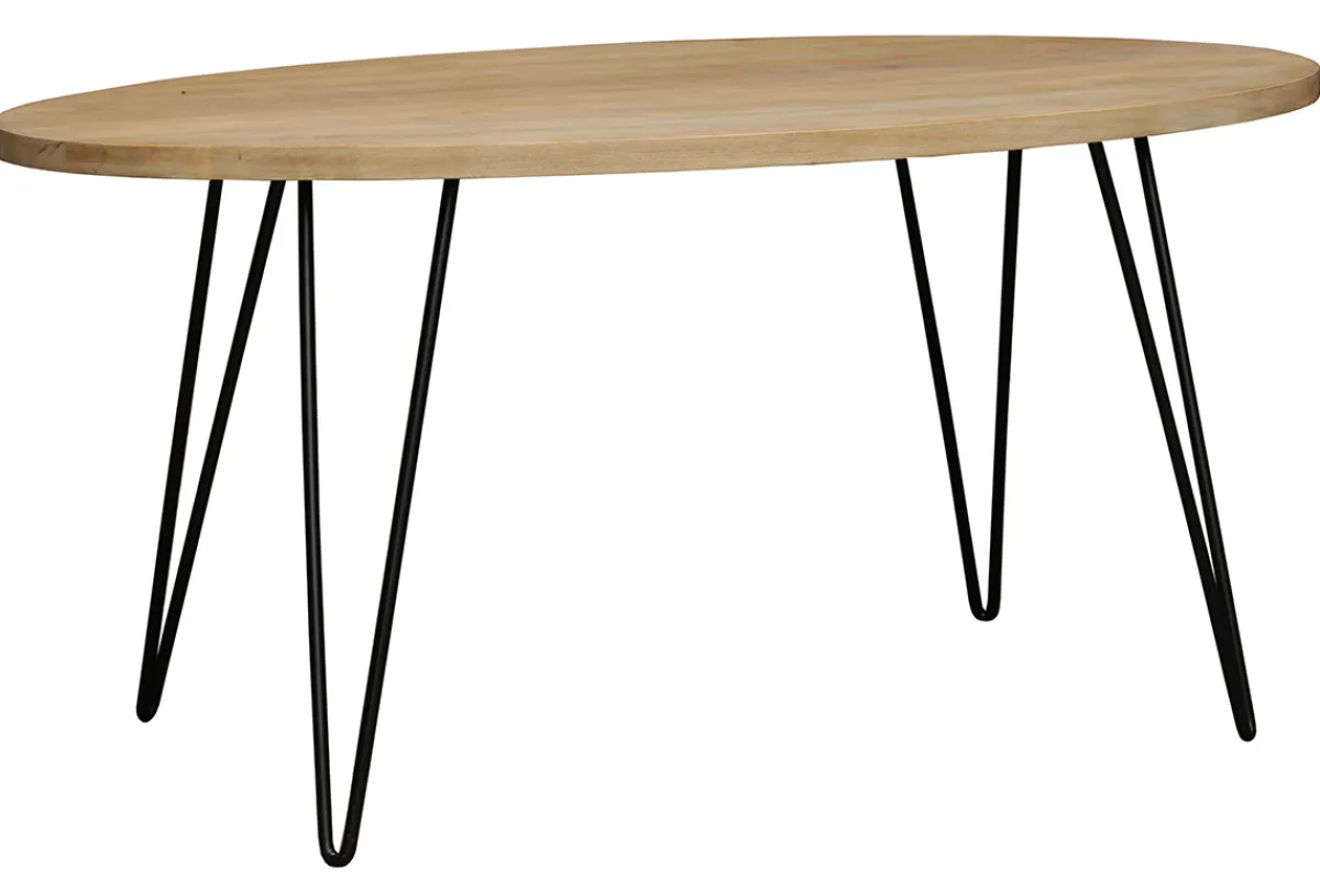 Miliboo Ovaler Esstisch aus massivem Mangoholz L160 cm VIBES* Esstische