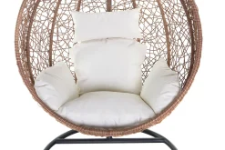Miliboo Ovaler Hängesessel aus Kunststoff im Rattanstil MOJO* Design-sessel|Sessel