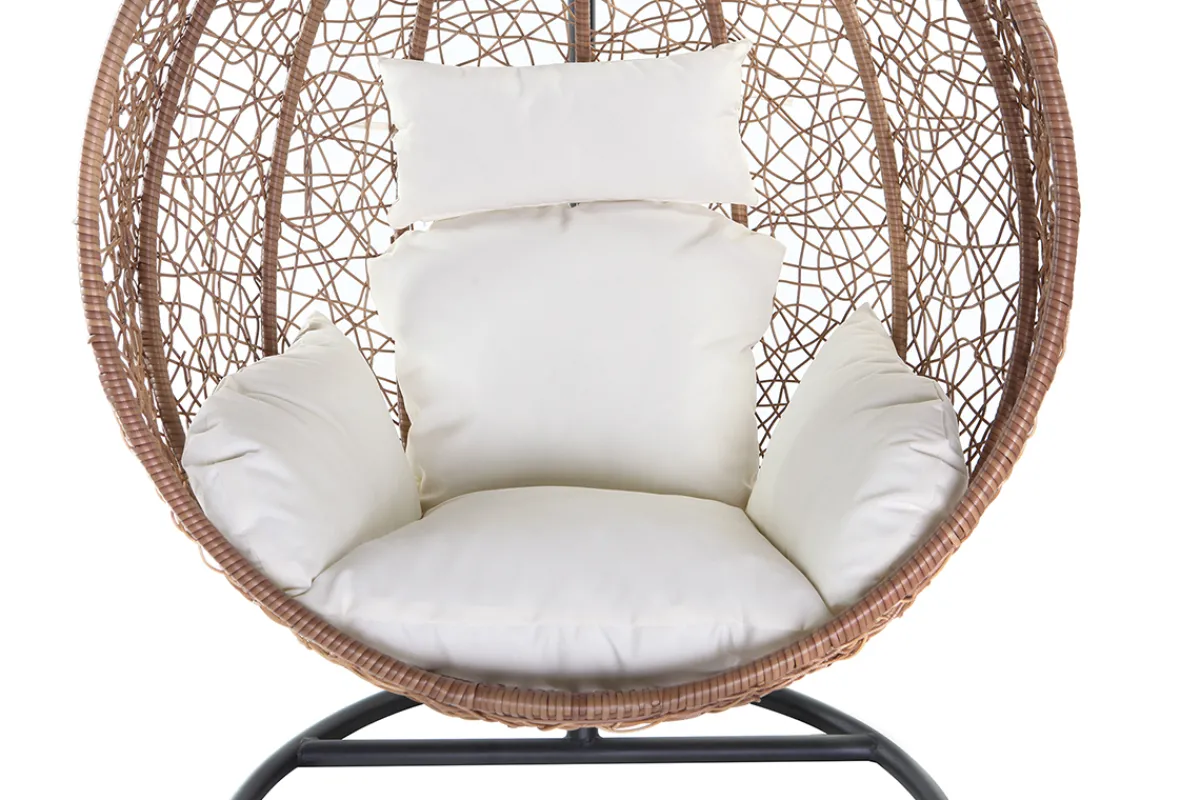 Miliboo Ovaler Hängesessel aus Kunststoff im Rattanstil MOJO* Design-sessel|Sessel