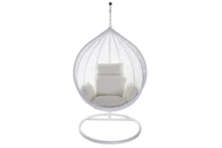 Miliboo Ovaler Hängesessel, weißer Kunststoff MOJO* Design-sessel|Sessel