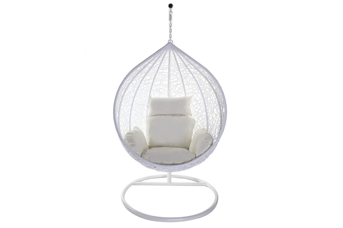 Miliboo Ovaler Hängesessel, weißer Kunststoff MOJO* Design-sessel|Sessel