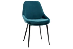 Miliboo Petroleumblaue Samtstühle (2er-Set) HOLO* Design-stühle