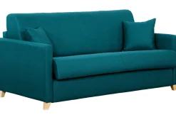Miliboo Pfauenblau skandinavisches 3-Sitzer-Sofabett SKANDY* Schlafsofas