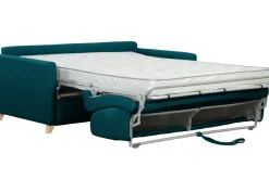 Miliboo Pfauenblau skandinavisches 3-Sitzer-Sofabett SKANDY* Schlafsofas