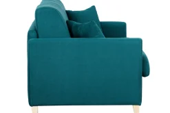 Miliboo Pfauenblau skandinavisches 3-Sitzer-Sofabett SKANDY* Schlafsofas