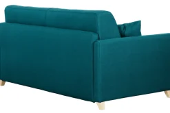 Miliboo Pfauenblau skandinavisches 3-Sitzer-Sofabett SKANDY* Schlafsofas