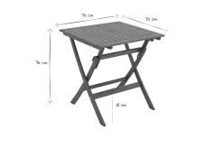 Miliboo Quadratischer Gartenklapptisch aus Massivholz B70 cm FUEGO* Gartentische