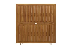 Miliboo Quadratischer klappbarer Gartentisch aus Massivholz B140 cm SANTIAGO* Gartentische