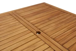 Miliboo Quadratischer klappbarer Gartentisch aus Massivholz B140 cm SANTIAGO* Gartentische