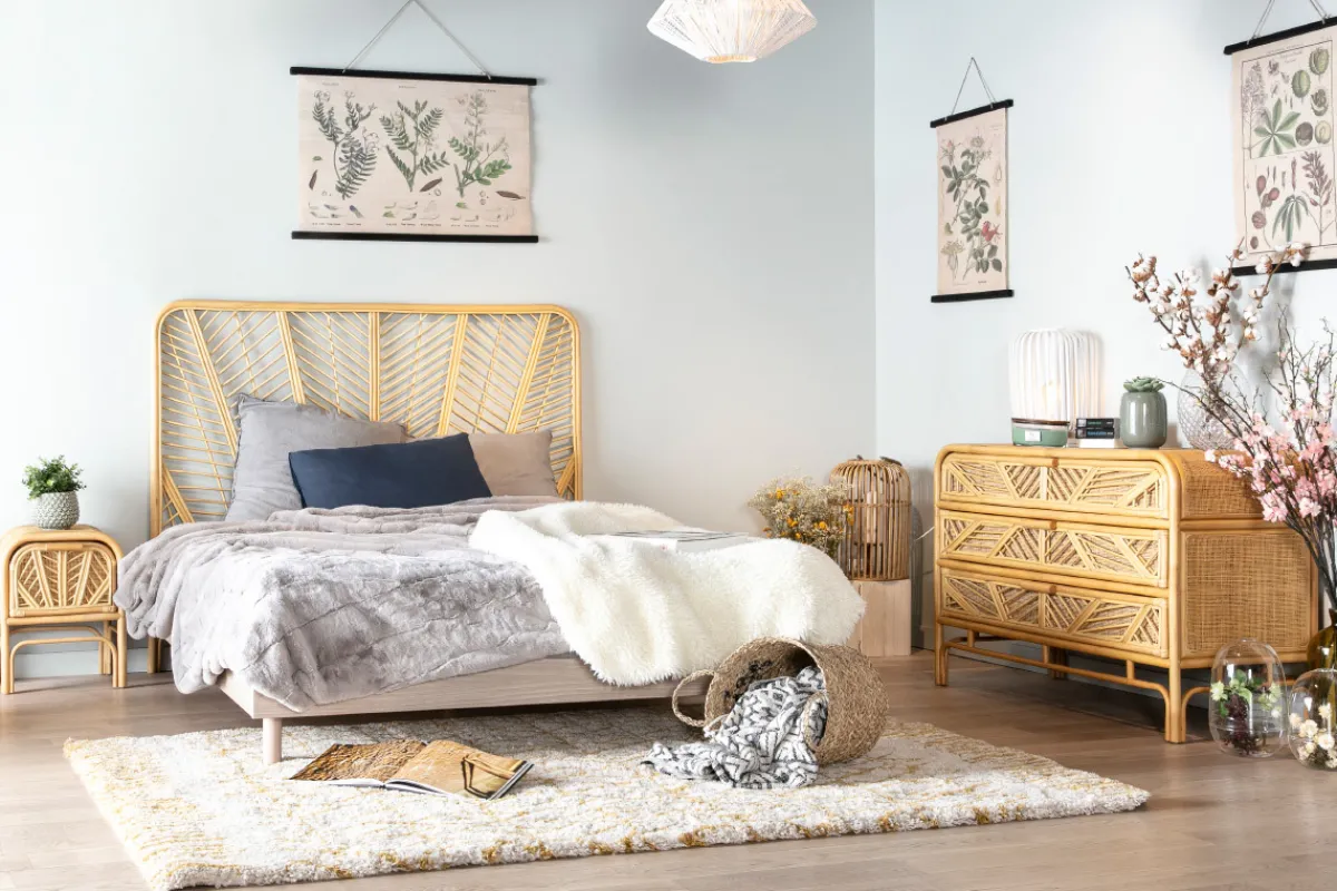 Miliboo Rattan-Kopfteil GALON 160* Bett-kopfteile