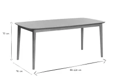 Miliboo Rechteckiger ausziehbarer Esstisch aus hellem Eichenholz B180-220 cm EGO* Ausziehtische
