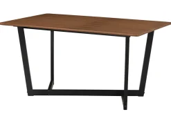 Miliboo Rechteckiger Design-Tisch aus Nussbaum und schwarz gebeiztem Holz L150 cm KOUK* Esstische