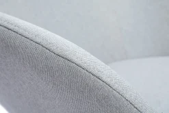 Miliboo Relax-Sessel - Schaukelstuhl Stoff Grau Füße Metall und Esche JHENE* Design-sessel|Schaukelstühle