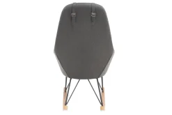Miliboo Relax-Sessel - Schaukelstuhl Stoff Grau Füße Metall und Esche JHENE* Design-sessel|Schaukelstühle