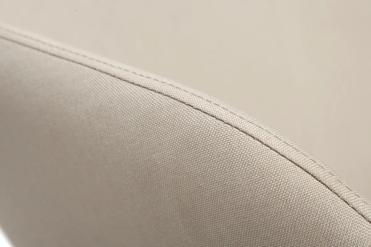 Miliboo Relax-Sessel - Schaukelstuhl Stoff naturfarben Füße Metall und Esche JHENE* Design-sessel|Schaukelstühle