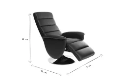Miliboo Relax-Sessel manuell verstellbar Schwarz NELSON* Relaxsessel|Sessel