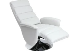Miliboo Relax-Sessel manuell verstellbar Weiß NELSON* Relaxsessel|Sessel