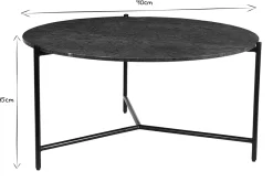 Miliboo Runder Couchtisch aus grünem Marmor D 90 cm BUMCELLO* Couchtische