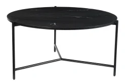 Miliboo Runder Couchtisch aus schwarzem Marmor D 90 cm BUMCELLO* Couchtische