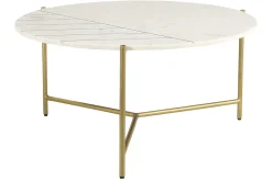 Miliboo Runder Couchtisch aus weißem Marmor SILLON* Couchtische
