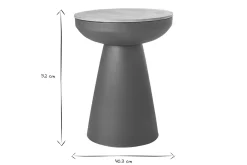 Miliboo Runder Design-Beistelltisch mit Ablage aus anthrazitgrauem Metall und massivem Mangoholz H52 cm TAM* Beistelltische