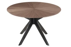Miliboo Runder Design-Esstisch mit Walnussfurnier D120 cm DIELLI* Esstische