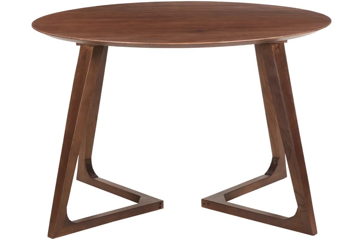 Miliboo Runder Design-Tisch aus Massivholz L115 cm BANDOL* Esstische