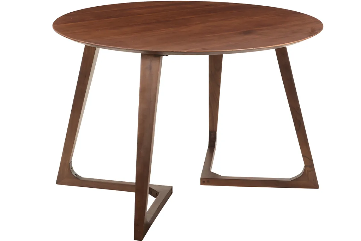 Miliboo Runder Design-Tisch aus Massivholz L115 cm BANDOL* Esstische