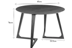 Miliboo Runder Design-Tisch aus Massivholz L115 cm BANDOL* Esstische