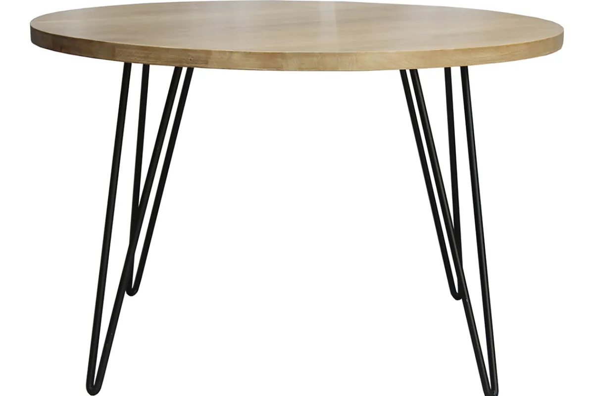 Miliboo Runder Esstisch aus massivem Mangoholz D116 cm VIBES* Esstische