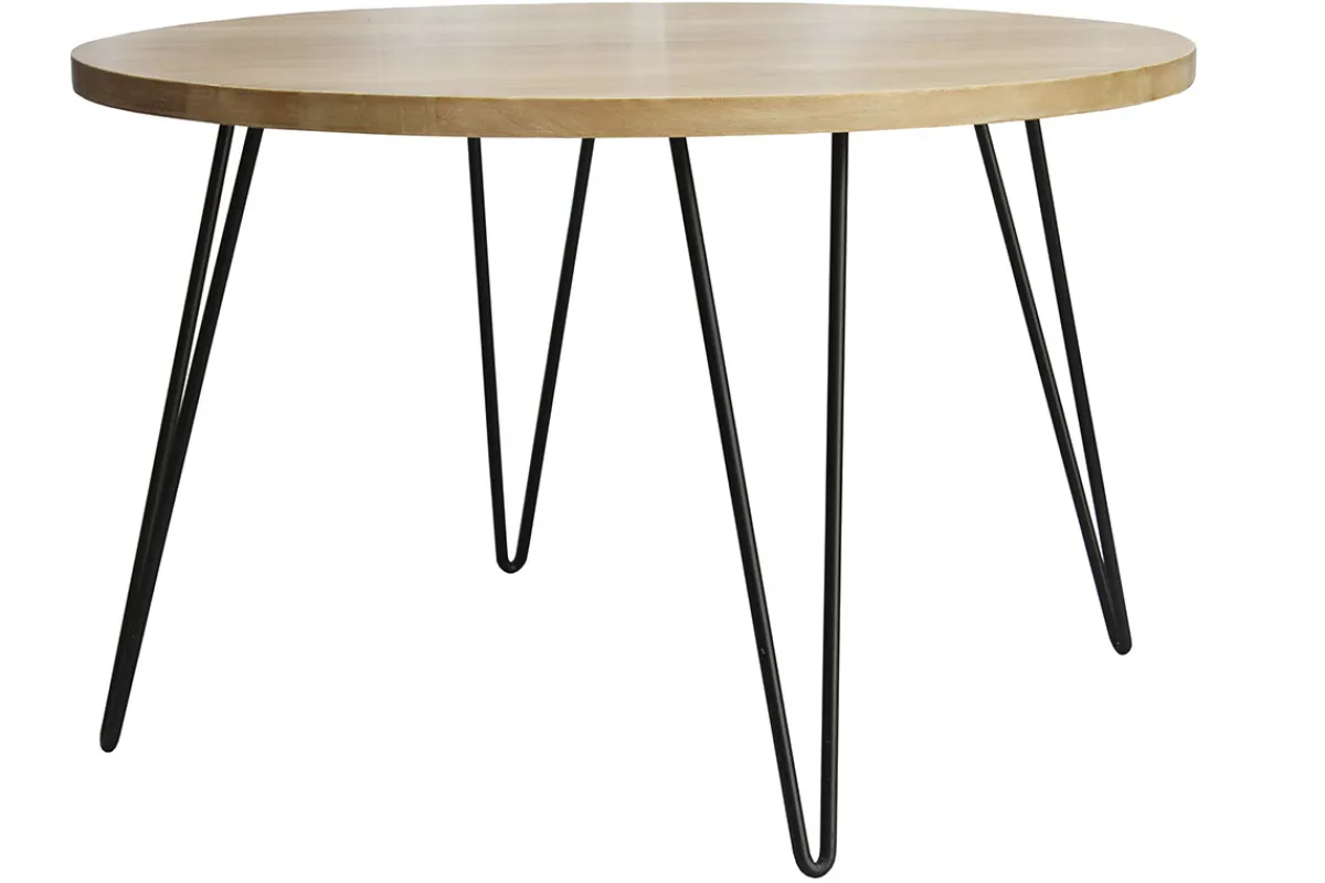 Miliboo Runder Esstisch aus massivem Mangoholz D116 cm VIBES* Esstische