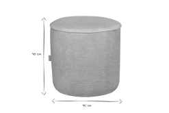 Miliboo Runder Hocker aus beigem Stoff D 40 cm COQ* Sitzsäcke|Sitzsäcke