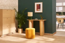 Miliboo Runder Hocker aus gelbem Cord D 40 cm LOUIS* Sitzsäcke|Sitzsäcke