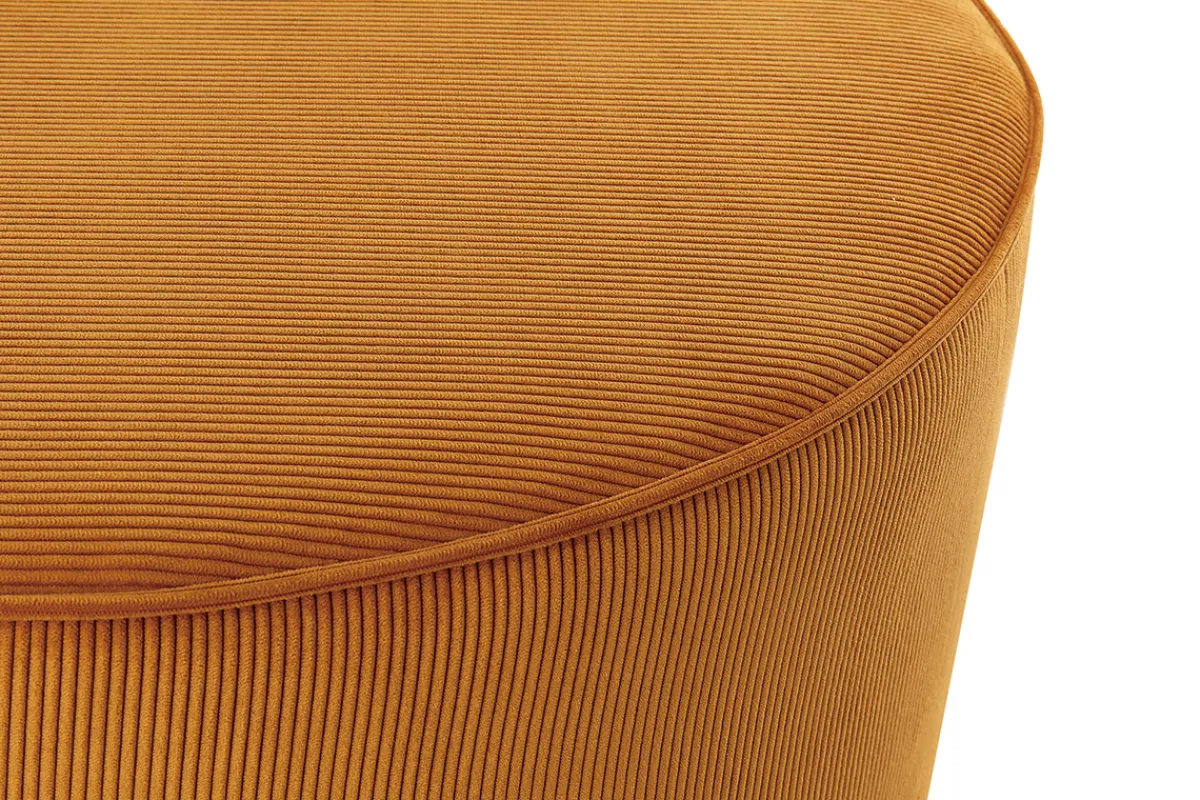 Miliboo Runder Hocker aus gelbem Cord D 70 cm LOUIS* Sitzsäcke|Sitzsäcke