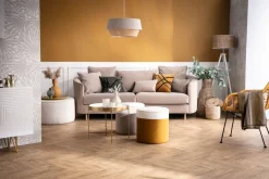 Miliboo Runder Hocker aus gelbem Cord D 70 cm LOUIS* Sitzsäcke|Sitzsäcke