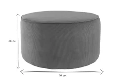 Miliboo Runder Hocker aus gelbem Cord D 70 cm LOUIS* Sitzsäcke|Sitzsäcke