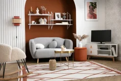 Miliboo Runder Hocker aus rostbraunem Cord D 40 cm LOUIS* Sitzsäcke|Sitzsäcke
