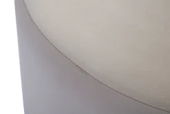 Miliboo Runder Samt- und goldenes Metallpouf in Taupe D54 cm AMAYA* Sitzsäcke|Sitzsäcke