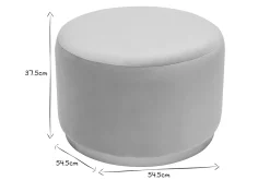 Miliboo Runder Samt- und goldenes Metallpouf in Taupe D54 cm AMAYA* Sitzsäcke|Sitzsäcke