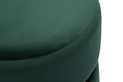 Miliboo Runder Samtpouf in Dunkelgrün mit goldenem Metall D40 cm JOY* Sitzsäcke|Sitzsäcke