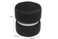 Miliboo Runder Samtpouf in Dunkelgrün mit goldenem Metall D40 cm JOY* Sitzsäcke|Sitzsäcke