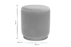 Miliboo Runder Samtpouf in Taupe und Goldmetall D40 cm AMAYA* Sitzsäcke|Sitzsäcke