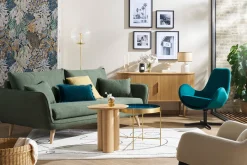 Miliboo Samst-Sessel petrol ANDY* Design-sessel|Sessel