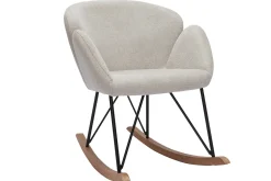 Miliboo Schaukelstuhl aus Samt-ähnlichen Stoff mit Terrakotta-Muster RHAPSODY* Schaukelstühle|Sessel
