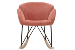 Miliboo Schaukelstuhl aus Samt-ähnlichen Stoff mit Terrakotta-Muster RHAPSODY* Schaukelstühle|Sessel